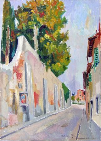 Art work by Rodolfo Marma Via del cantuccio  - oil canvas 